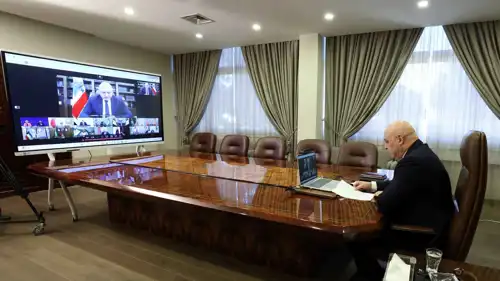 الرئيس اللبناني جوزيف عون خلال الاجتماع