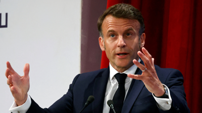 الرئيس الفرنسي إيمانويل ماكرون