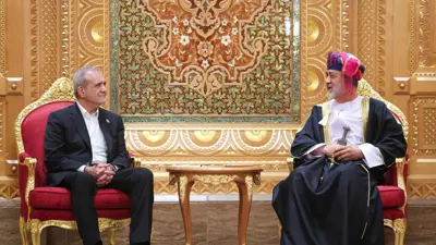 الرئيس الإيراني وسلطان عمان