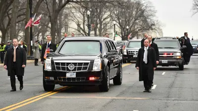 سيارة الليموزين الخاصة بترامب خلال تنصيبه عام 2017