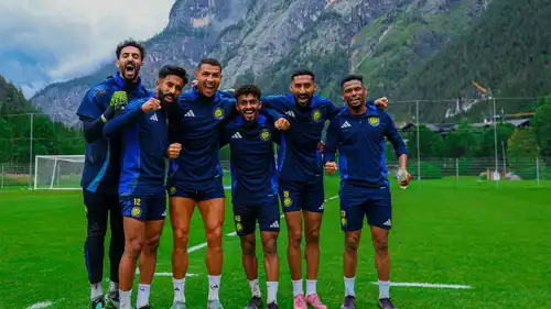 كريستيانو رونالدو في تدريبات النصر