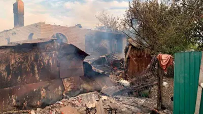 آثار قصف أوكراني على بيلغورود الروسية