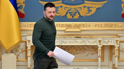  الرئيس الأوكراني فولوديمير زيلينسكي 