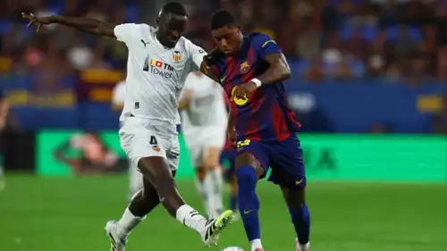 مباراة برشلونة وفالنسيا في الدوري الإسباني