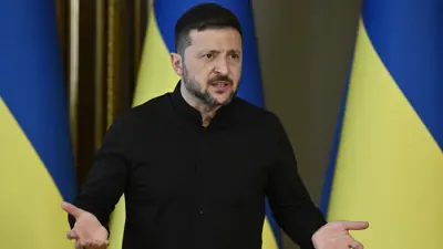 الرئيس الأوكراني فولوديمير زيلينسكي