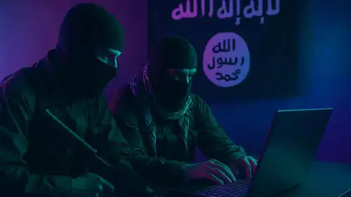 صورة مولدة بالذكاء الاصطناعي لعناصر من داعش