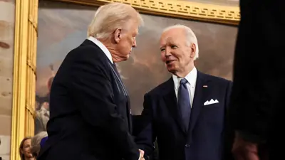 بايدن وترامب في لقاء سابق