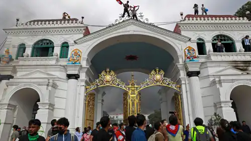 جانب من احتجاجات نيبال