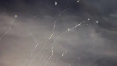 من عمليات اعتراض إسرائيلية لصواريخ في سماء الجولان