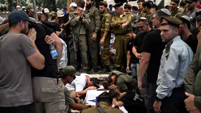 مراسم جنائزية لأحد الجنود الإسرائيليين