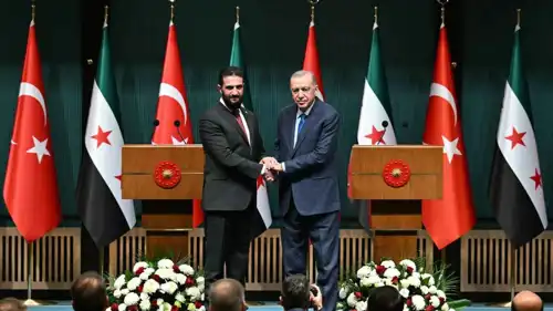 الرئيسان التركي رجب طيب أردوغان والسوري أحمد الشرع