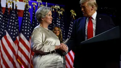 دونالد ترامب وسوزي وايلز في خطاب النصر