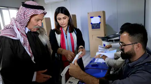 أحد مراكز الاقتراع في دهوك