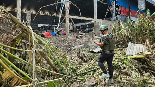 آثار الغارات تايلاندية 