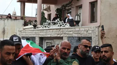 تشييع فلسطيني في الضفة الغربية