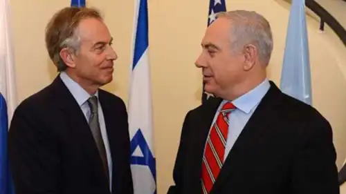 بنيامين نتنياهو وتوني بلير