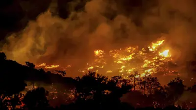 حريق جزيرة كريت اليونانية