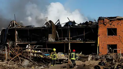 غارة روسية على كييف