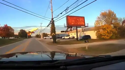 طائرة الشحن في اللحظات الأولى للكارثة