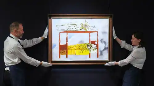 لوحة فريدة كاهلو بعنوان "الحلم والسرير"