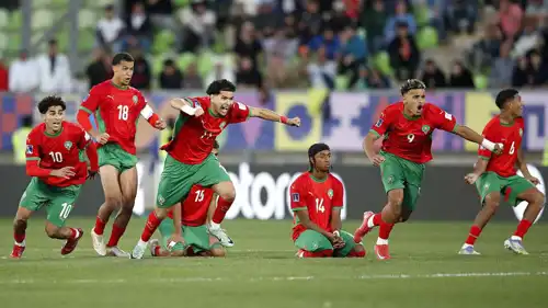 فرحة لاعبو المغرب بالتأهل إلى نهائي كأس العالم للشباب