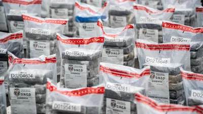 أكياس مملوءة بالكوكايين