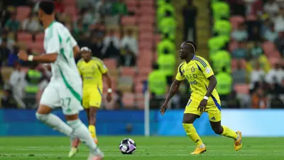 ساديو ماني خلال مباراة النصر والأهلي