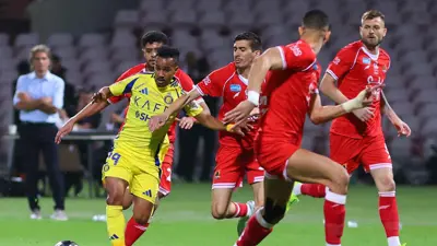 من مباراة النصر والوحدة في دوري روشن