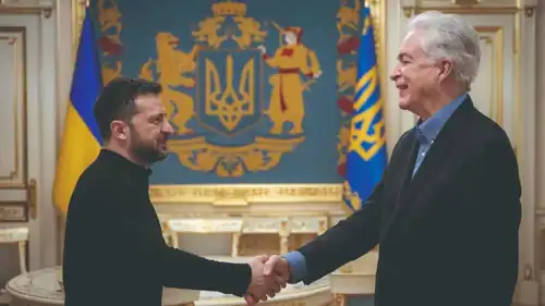 زيلينسكي مستقبلاً ويليام بيرنز 