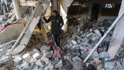 دمار في قطاع غزة خلفته الحرب بين إسرائيل وحركة حماس