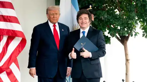 الرئيسان الأمريكي دونالد ترامب ونظيره الأرجنتيني خافيير ميللي