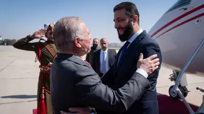 العاهل الأردني عبد الله الثاني والرئيس السوري أحمد الشرع