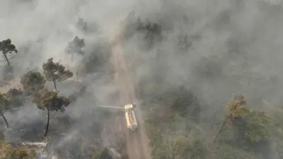 من عمليات إخماد حرائق اللاذقية