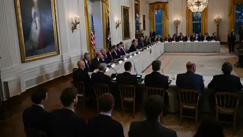 الرئيس دونالد ترامب يلتقي مسؤولي شركات نفط أمريكية