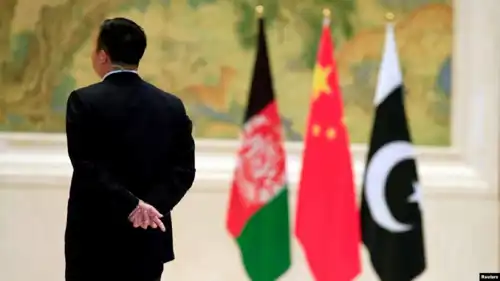 علم باكستان والصين وأفغانستان