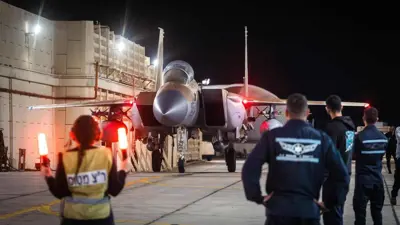 مقاتلة إسرائيلية في إحدى القواعد الجوية