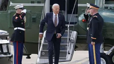 بايدن لدى وصوله ولاية ديلاوير