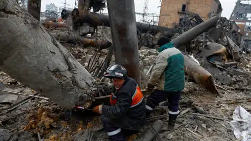 محطة طاقة أوكرانية تعرضت لهجوم روسي