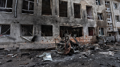 آثار الدمار في مقاطعة كورسك