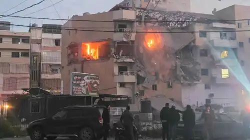 آثار غارات إسرائيلية على لبنان