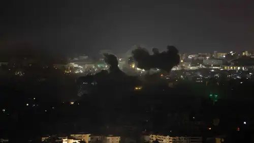 جانب من الغارات على بيروت