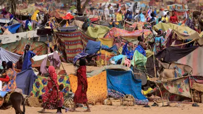 مخيم لاجئين سودانيين على حدود تشاد