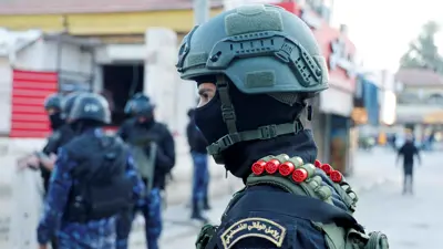 قوات أمنية فلسطينية في جنين