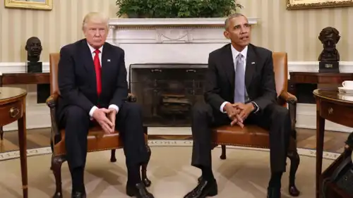 من لقاء ترامب وأوباما في البيت الأبيض عام 2016