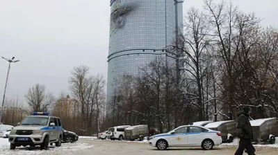 جانب من هجوم المسيرات على قازان