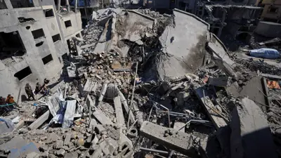 مشهد من الدمار في غزة