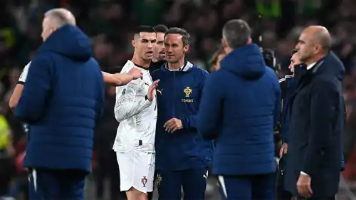 رونالدو بعد طرده أمام المجر