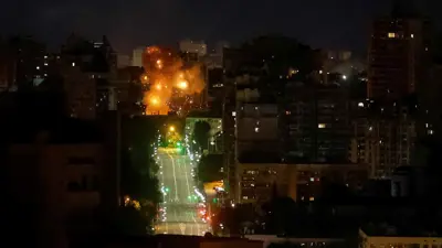 انفجار أثناء غارة روسية بطائرة بدون طيار على كييف