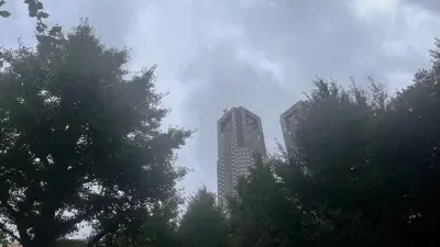 الغيوم الكثيفة تغطي سماء طوكيو