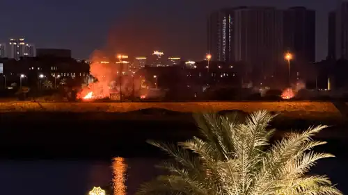 انفجار سابق في مجمع السفارة الأمريكية في بغداد